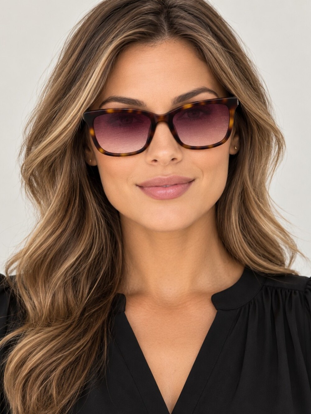 Diane von Furstenberg Teagan Soft Tortoise Sunglasses DVF643S + Hard Case
